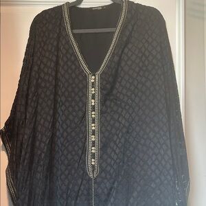 Black caftan  with Gold Accents